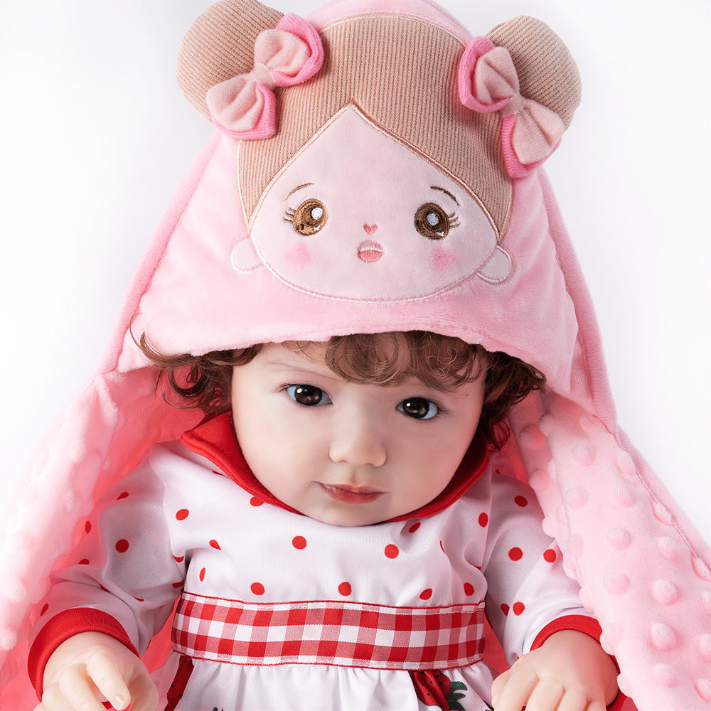 Manta de bebé ultra suave personalizada para bebé de tono de piel claro