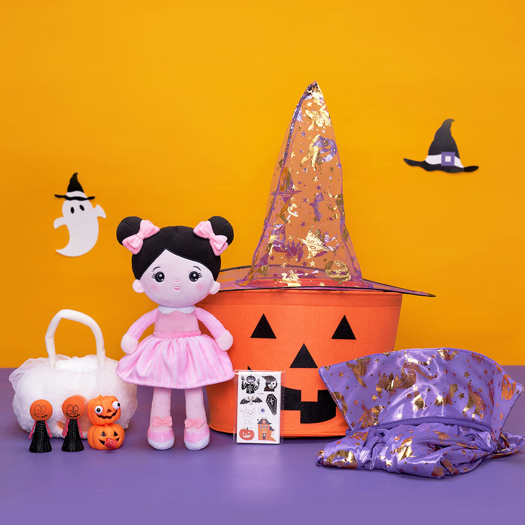 Halloween Limited Gift Set - Personalized Doll and Basket Bundle