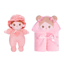 Load image into Gallery viewer, Personalized Doll and 35 Inch Soft Baby Blanket Combo