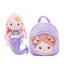 Laden Sie das Bild in den Galerie-Viewer, Personalized Purple Mermaid Girl Doll + Backpack