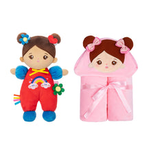 Indlæs billede til gallerivisning Personalized Doll and 35 Inch Soft Baby Blanket Combo