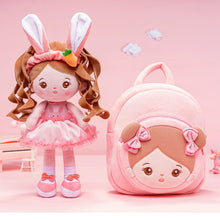 Cargar imagen en el visor de la galería, Personalized Long Ears Bunny Girl and Backpack