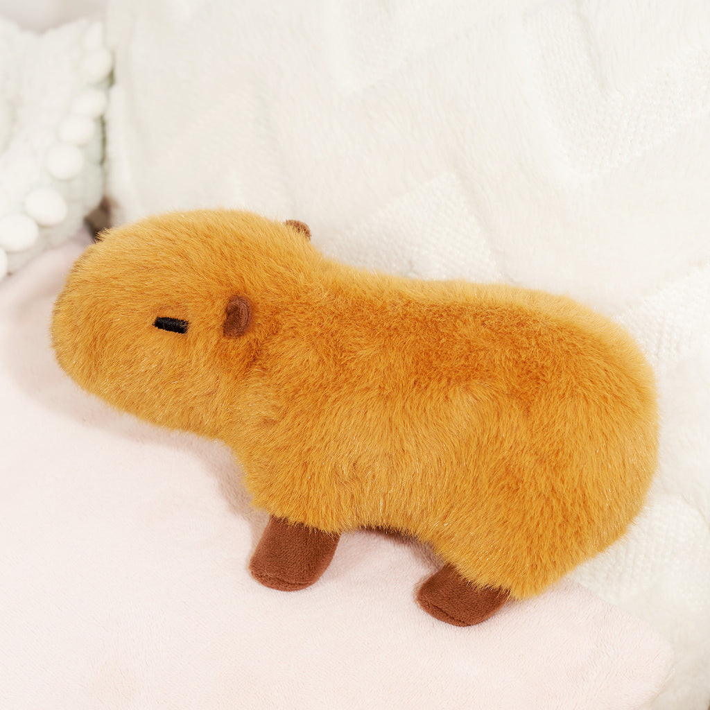 Soft Fur Capybara Plush Stuffed Animal Toy 8.5 Inch