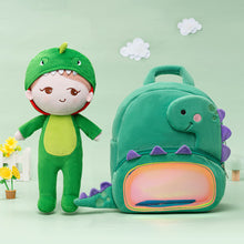 Carica l&#39;immagine nel visualizzatore di Gallery, Personalized Becky Dinosaur Girl Doll + Backpack