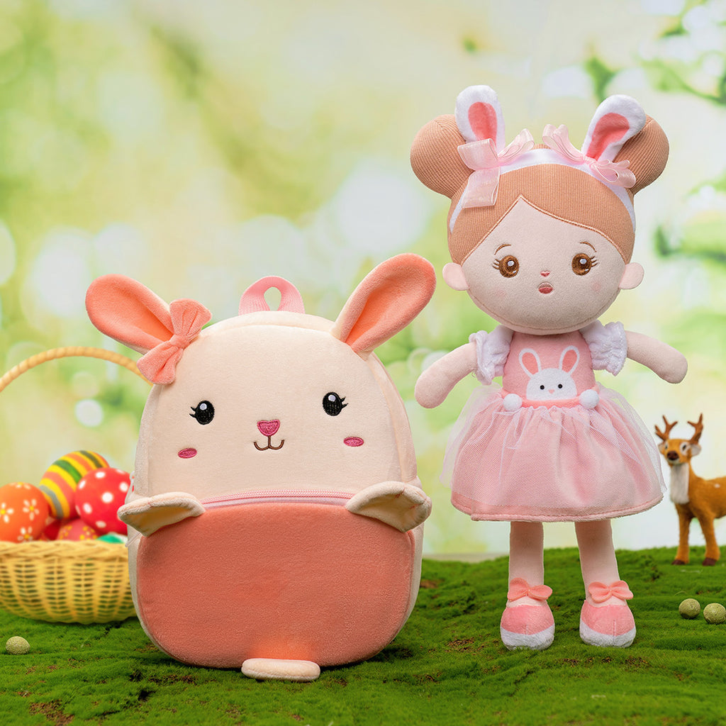 Personalized Abby Bunny Doll + Backpack