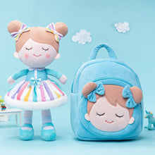 Charger l&#39;image dans la galerie, Personalized Rainbow Doll and Backpack