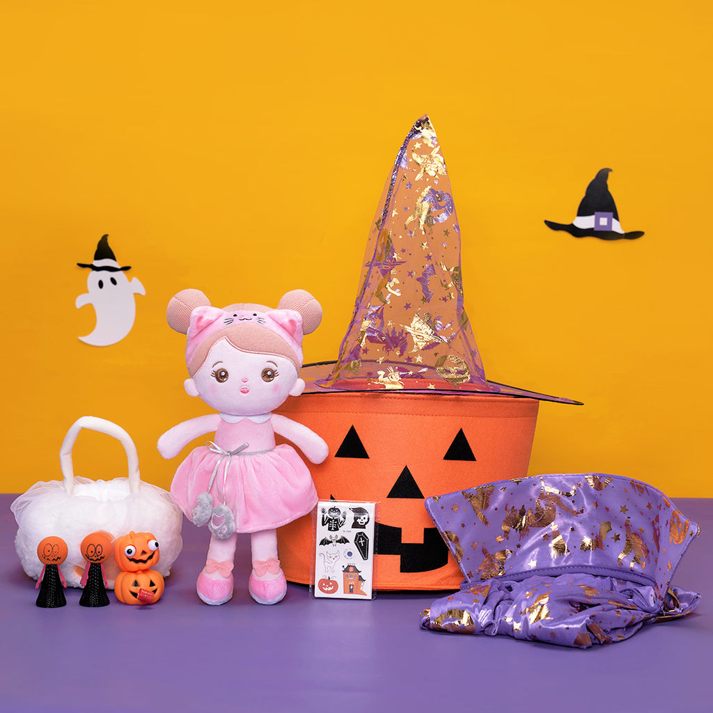 Halloween Limited Gift Set - Personalized Doll and Basket Bundle