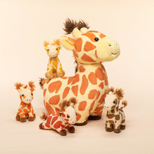 Load image into Gallery viewer, Giraffe Mommy with 4 Babies Plush Stuffed Animal Set