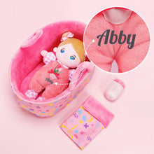 Afbeelding in Gallery-weergave laden, Personalized Blue Eyes Plush Baby Doll