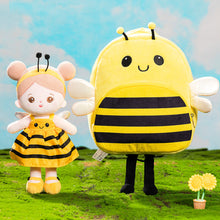 Cargar imagen en el visor de la galería, Muñeca de niña de peluche de abeja amarilla personalizada
