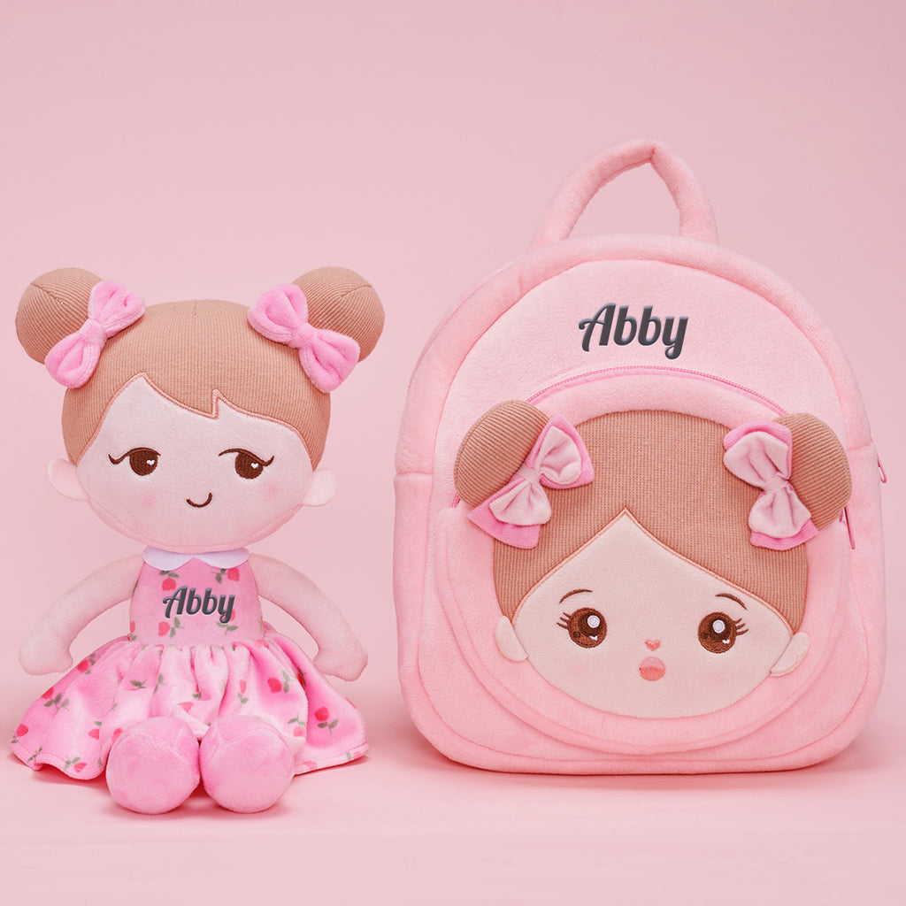 Conjunto de regalo combinado de muñeca + mochila personalizada