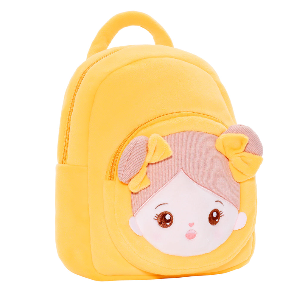 Personalized Yellow Open Eyes  Plush Baby Girl Backpack