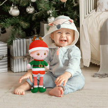 Indlæs billede til gallerivisning Personalized Christmas Plush Doll with Elf Costume