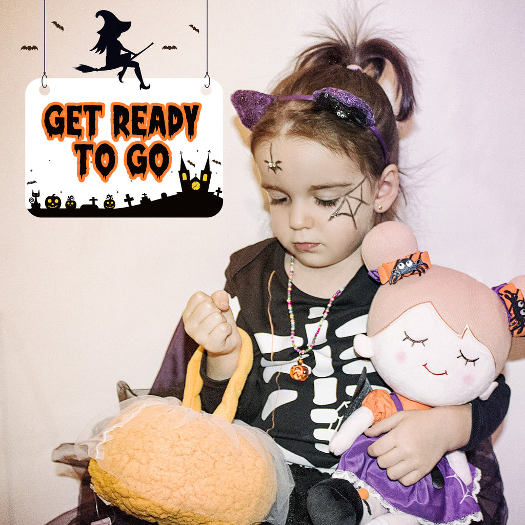 Regalo de Halloween Personalizado Muñeca de Peluche Linds de Pequeña Bruja 