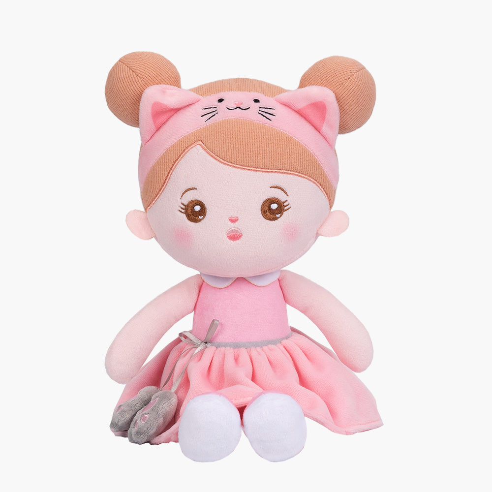Personalized Pink Cat Plush Doll