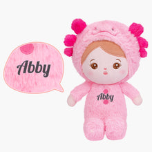 Afbeelding in Gallery-weergave laden, Personalized Pink Newt Girl Doll + Backpack