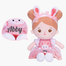 Ladda upp bild till gallerivisning, Personalized Abby Bunny Doll + Backpack