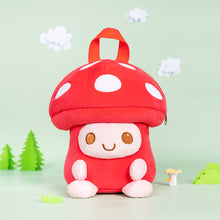 Carica l&#39;immagine nel visualizzatore di Gallery, Personalized Cute Red Mushroom Plush Backpack