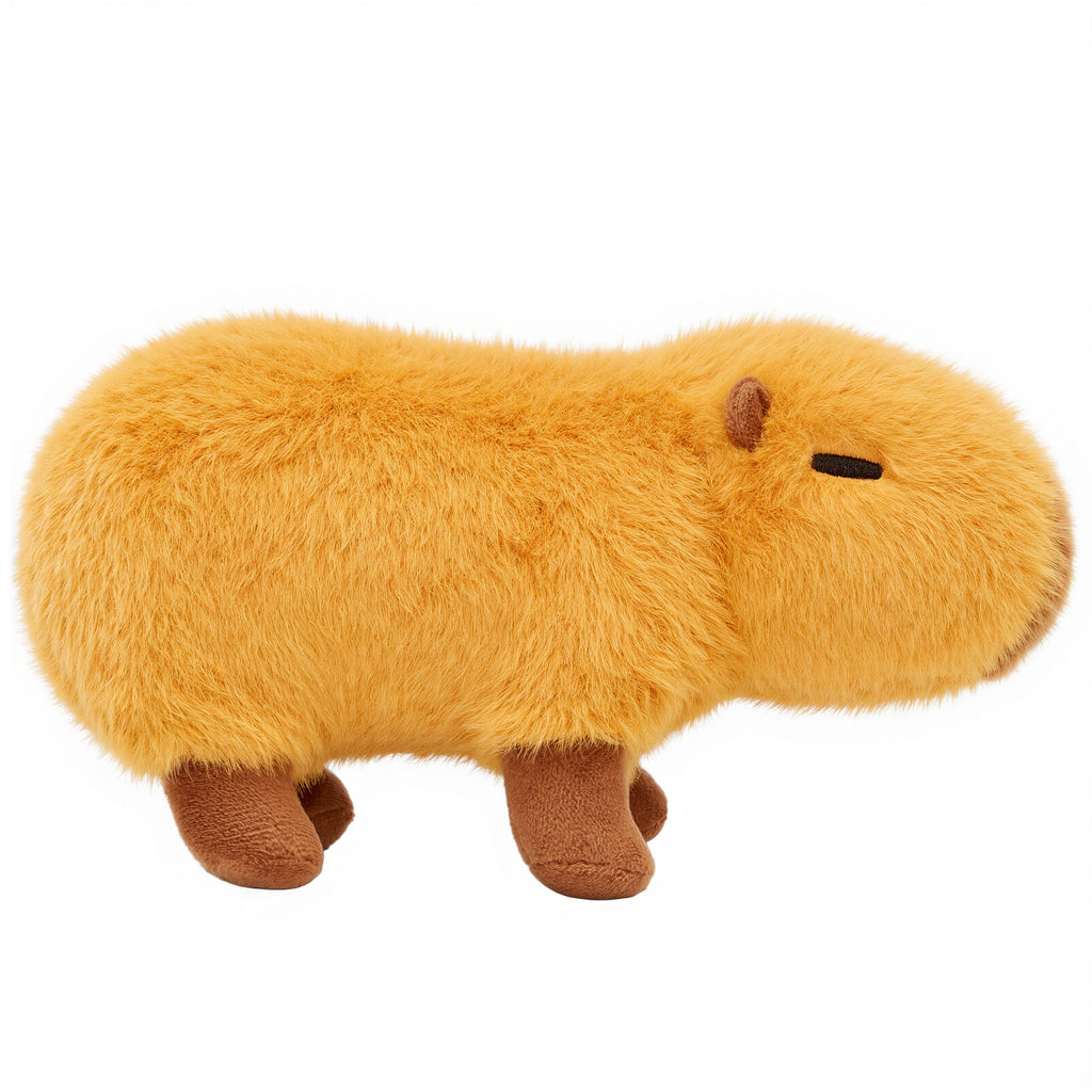 Soft Fur Capybara Plush Stuffed Animal Toy 8.5 Inch