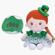 Afbeelding in Gallery-weergave laden, Personalized Abby Green Hat Girl Doll + Backpack