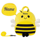 Personalized Yellow Bee Plush Backpack