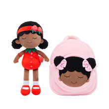 Cargar imagen en el visor de la galería, Personalized Red Deep Skin Tone Plush Dora Doll + Backpack