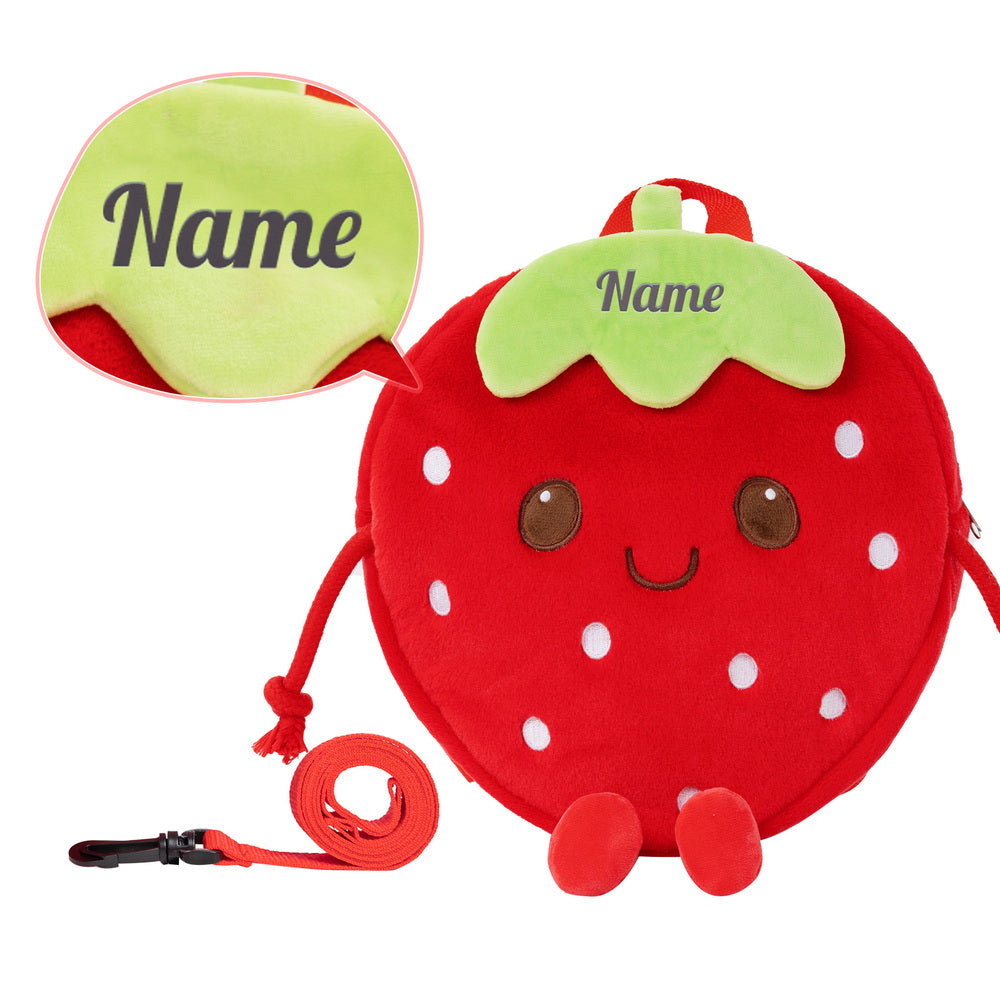 Personalized Cute Strawberry Plush Backpack