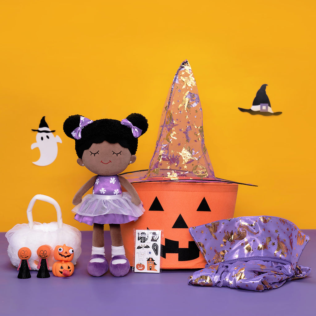 Halloween Limited Gift Set - Personalized Doll and Basket Bundle