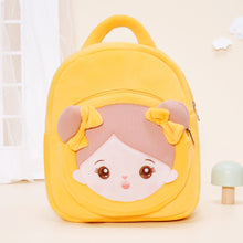 Cargar imagen en el visor de la galería, Personalized Yellow Open Eyes  Plush Baby Girl Backpack