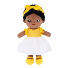 Carica l&#39;immagine nel visualizzatore di Gallery, Personalized Yellow Deep Skin Tone Plush Baby Girl Doll