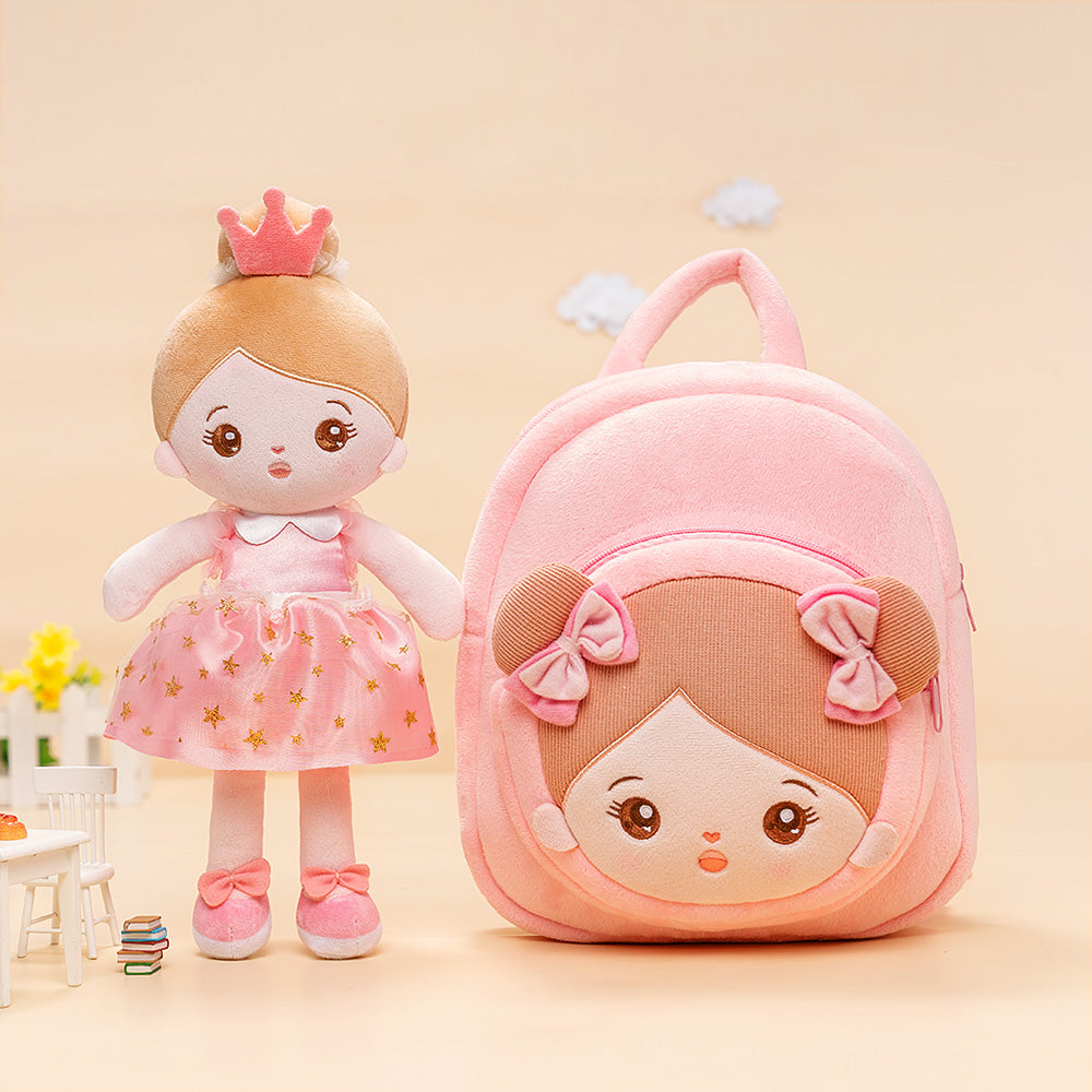 Personalized Pink Princess Plush Baby Girl Doll