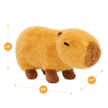 Carica l&#39;immagine nel visualizzatore di Gallery, Soft Fur Capybara Plush Stuffed Animal Toy 8.5 Inch