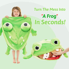 Load image into Gallery viewer, Frog Shaped Toy Storage Bag with Tongue Sticking Out Play Mat