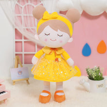 Indlæs billede til gallerivisning Personalized Thanksgiving Day Yellow Dress Girl Doll + Cloth Basket Gift Set