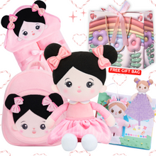 Load image into Gallery viewer, Personalized Doll, Backpack, Blanket and Cloth Book Bundle for 0-4 Years Old