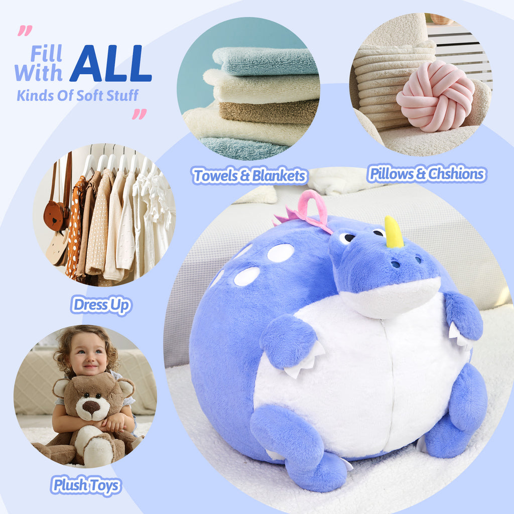 Plush Animal Ball Shape Dinosaur Shape Children Toy Storage Bean Bag Chair Cover