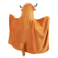 Cargar imagen en el visor de la galería, Scottish Highland Cow Cattle Wearable Hooded Blanket for Kid