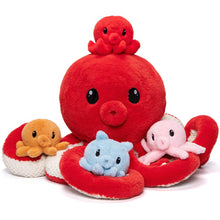 Load image into Gallery viewer, Octopus Stuffed Animal with 4 Baby Octopuses Inside