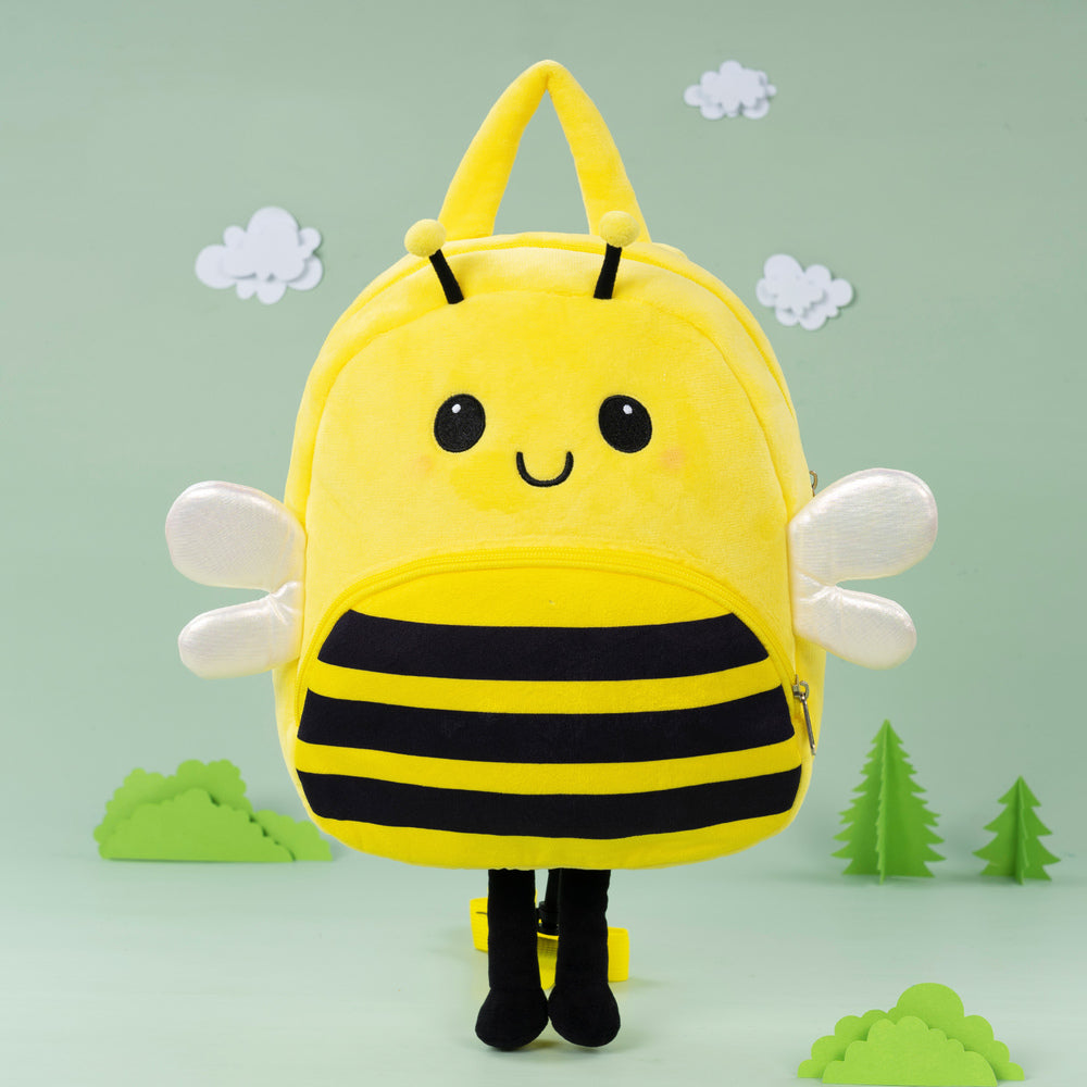 Zaino personalizzato in peluche con ape gialla