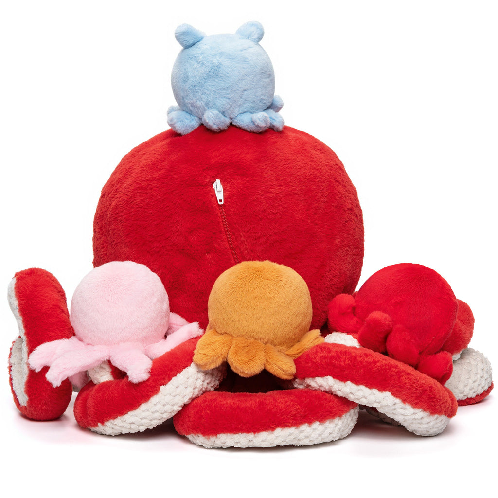 Octopus Stuffed Animal with 4 Baby Octopuses Inside