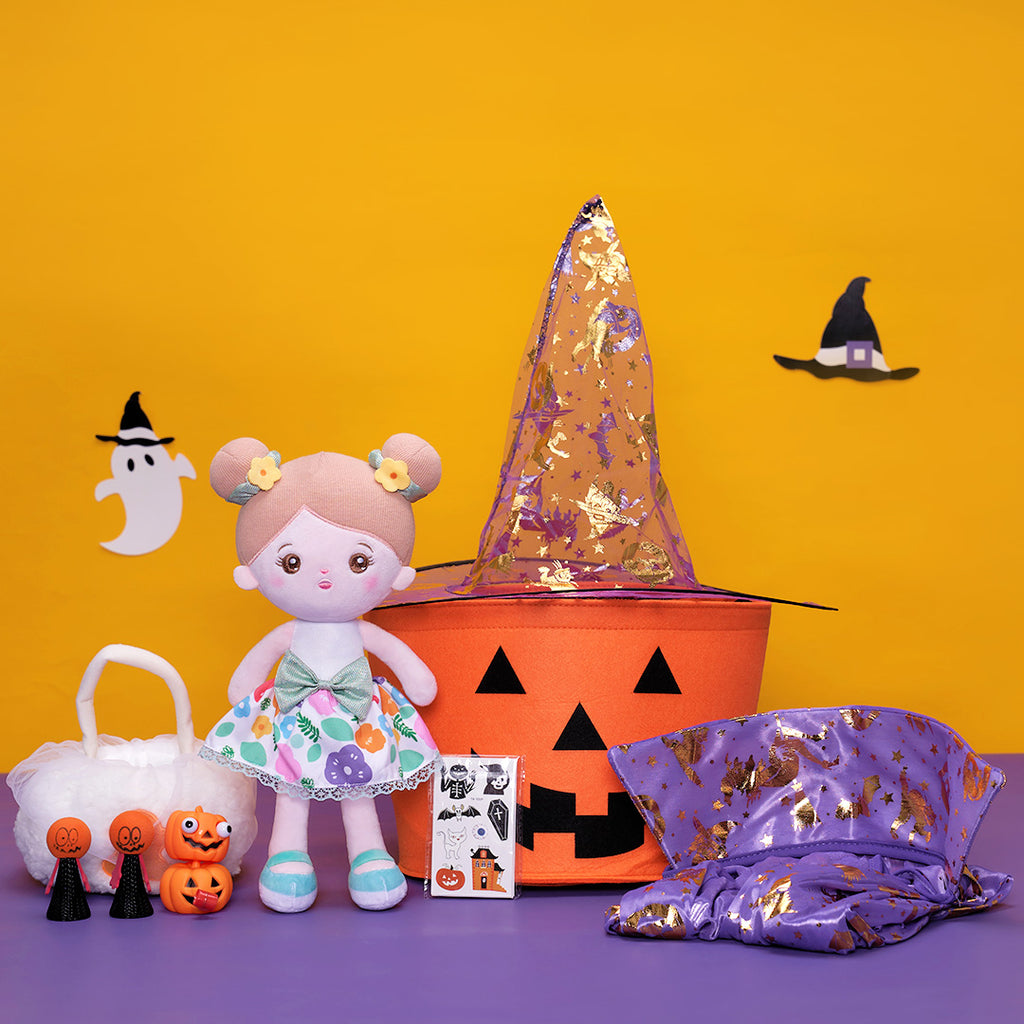 Halloween Limited Gift Set - Personalized Doll and Basket Bundle