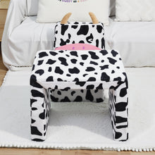 Carica l&#39;immagine nel visualizzatore di Gallery, 2 In 1 Cute Dairy Cow Pattern Children Sofa Couch and Desk