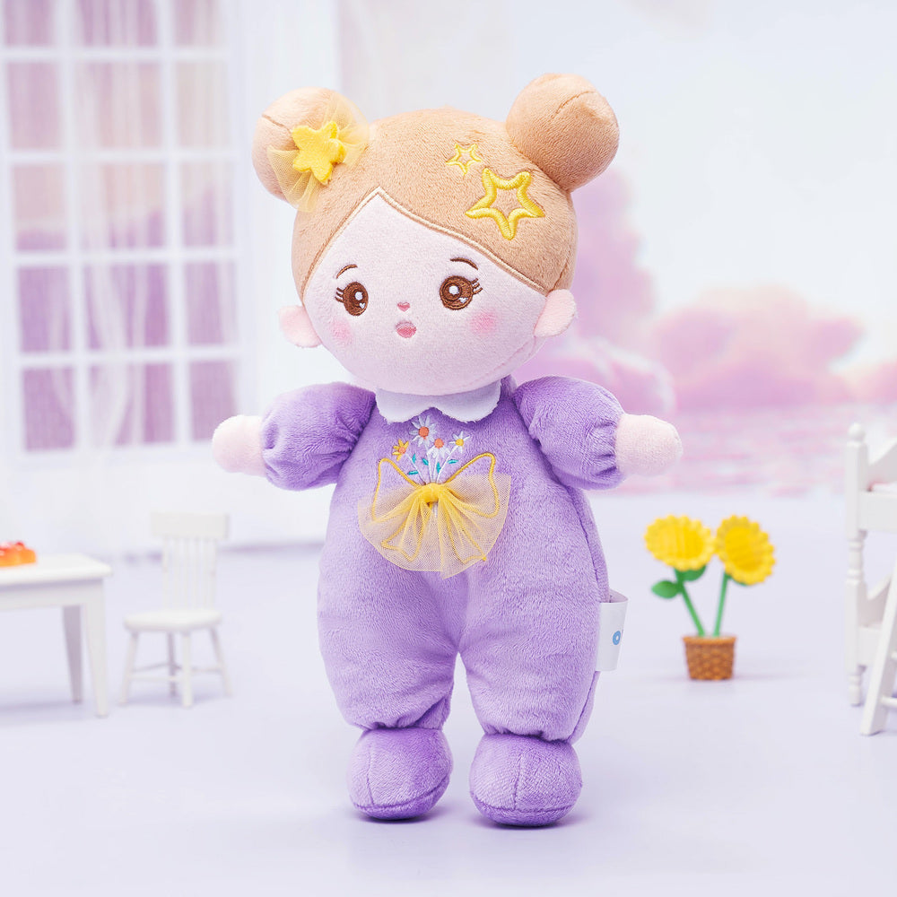 Personalized Purple Mini Plush Baby Girl Doll