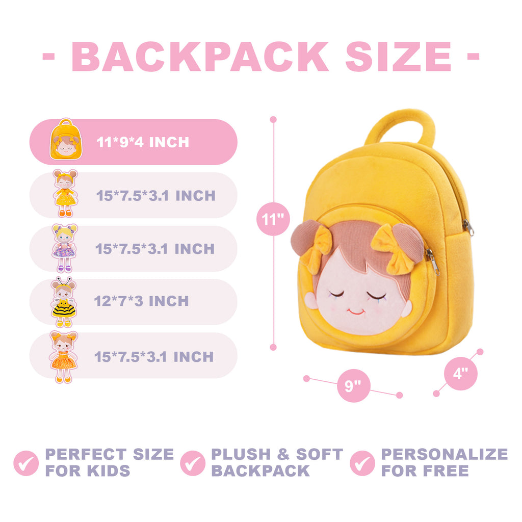 Personalized Yellow Doll and Backpack
