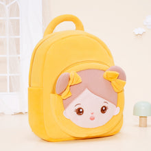 Cargar imagen en el visor de la galería, Personalized Yellow Open Eyes  Plush Baby Girl Backpack