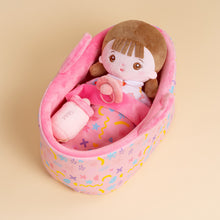 Laden Sie das Bild in den Galerie-Viewer, Personalized White Plush Mini Baby Girl Doll With Changeable Outfit