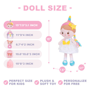 Muñeca de peluche unicornio Sagitario personalizado