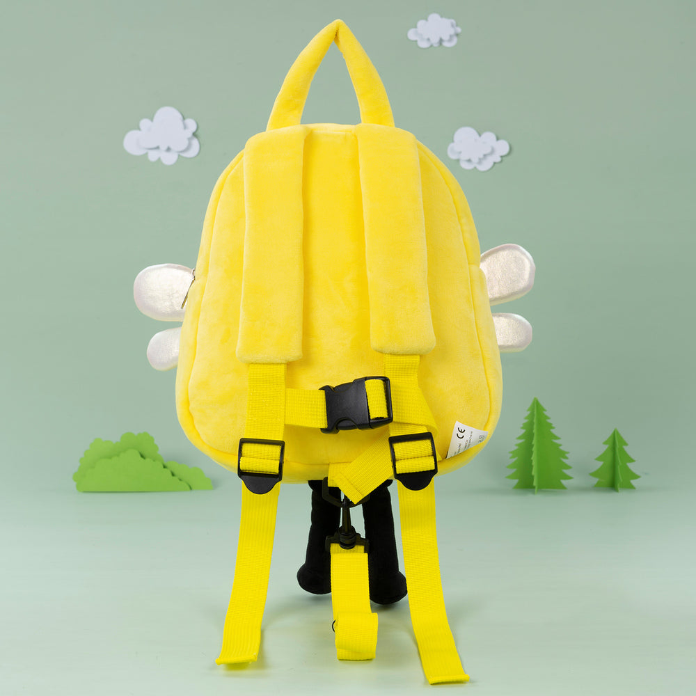 Zaino personalizzato in peluche con ape gialla