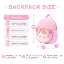 Laden Sie das Bild in den Galerie-Viewer, Personalized Playful Pink Girl and Backpack