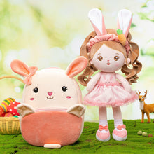 Charger l&#39;image dans la galerie, Personalized Big Ears Bunny Plush Baby Girl Doll